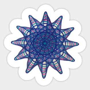 Spirograph Candy Shell Pattern Sticker